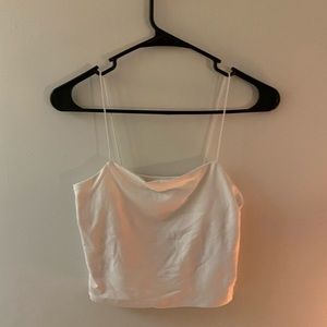 white bungee tank top